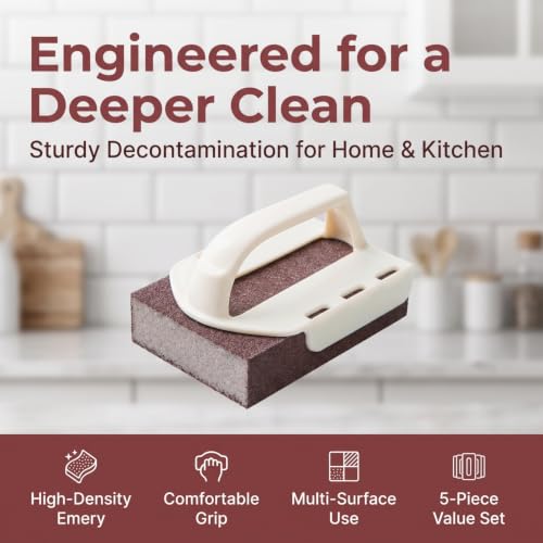 Holibanna 5-Pack Emery Cleaning Sponges for Multi-Surface Use