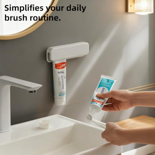 Wall-Mounted Toothpaste Holder - JM.JEEMI Adhesive Clips for Bathroom