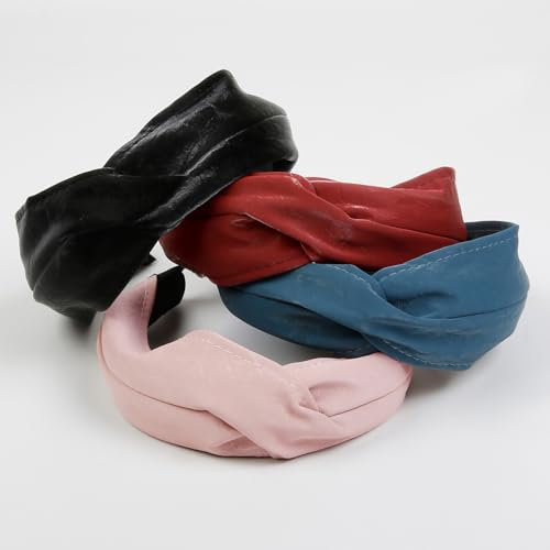 Twist Knot Headbands for Women Non Slip Wide Hair Bands 4PCS