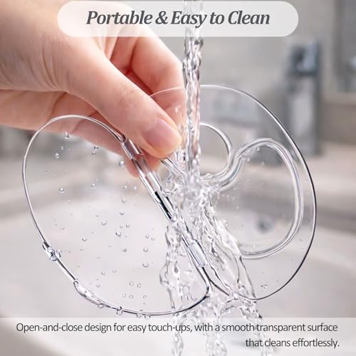 Transparent Acrylic Makeup Mixing Palette with Sealed Storage 2 PCS