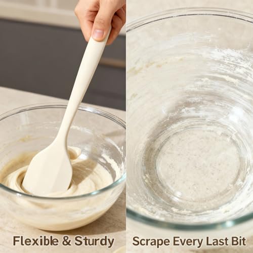 Heat Resistant Silicone Spatula for Baking & Cooking - Non-Scratch Tool