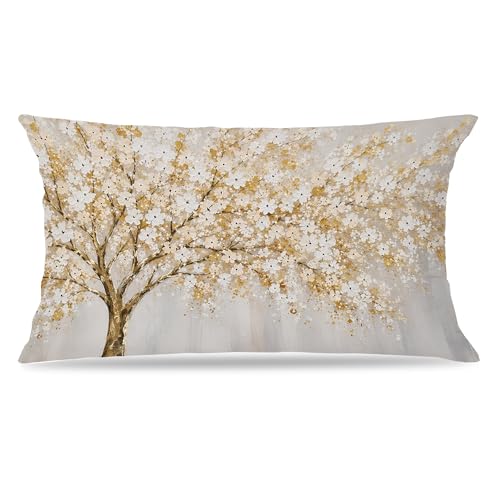 Floral Pillow-d Cherry Blossom Tree of Life Pillow Cover 12x20 Flannelette