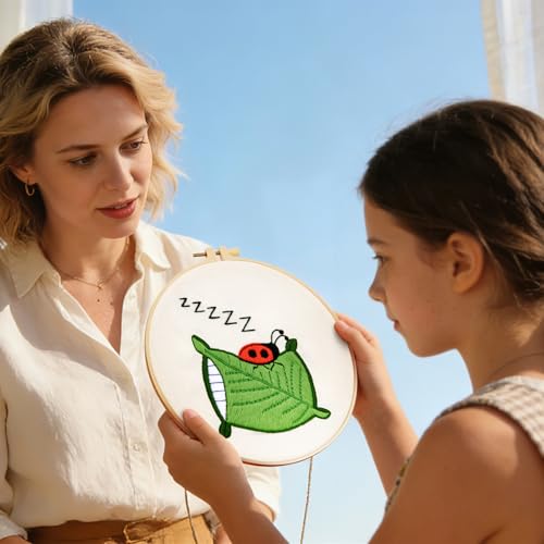 Beginner Embroidery Kit with Video Tutorial - Crafmanoe