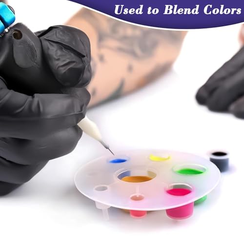 RAQEHO Plastic Tattoo Ink Caps 100PCS Small Non-Spill Cups Mini Size