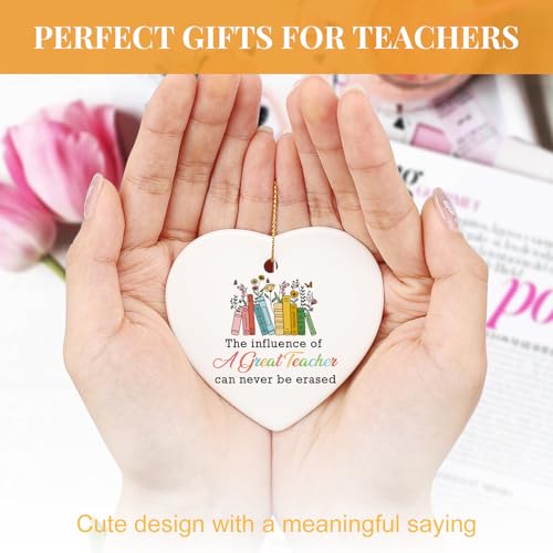 Teacher Appreciation Heart Ornament - Perfect Thank You Gift