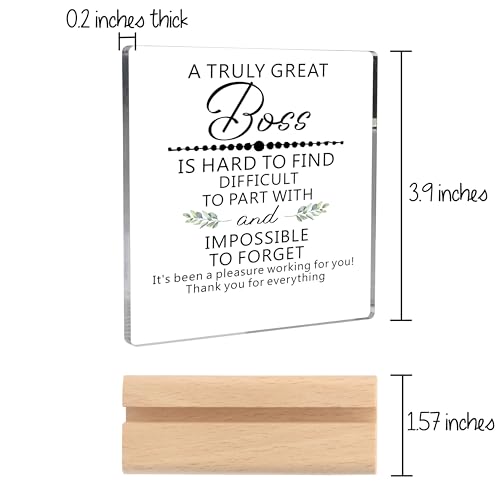 Acrylic Desk Decorative Sign for Boss - Unique Appreciation Gift