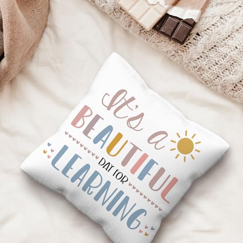 Beautiful kdqua Boho Classroom Pillow Covers 18x18 - Read Corner Decor, Gift for Teachers & Students