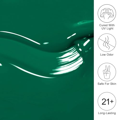 Imtiti Dark Emerald Green Gel Nail Polish 15ml UV LED Soak Off
