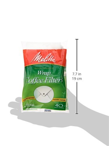 Melitta Disposable Coffee Filters - Large 40 Count - Perfect for Brewing Fresh Coffee