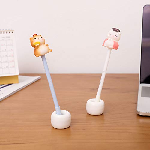 Airmoon Mini Ceramic Toothbrush Holder - White Countertop Organizer, Pack of 2