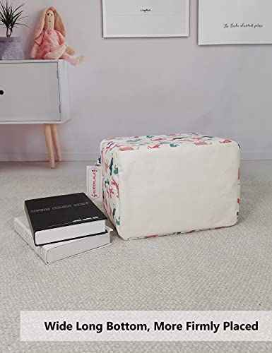 Collapsible Laundry Basket with Side Handles - Unicorn Design, 14.9x10.2x9.1in
