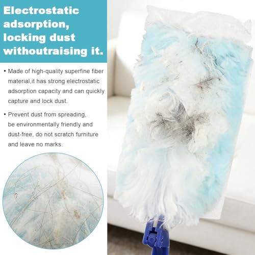 30 Count Blue Duster Refills Kit for Swiffer Duster - Includes 2 Handles & 2 Mini Brushes