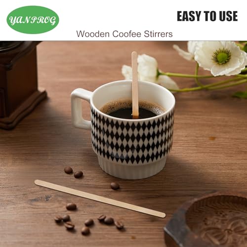 Natural Birch Coffee Stirrers 5.5" - 100 Eco-Friendly Stir Sticks