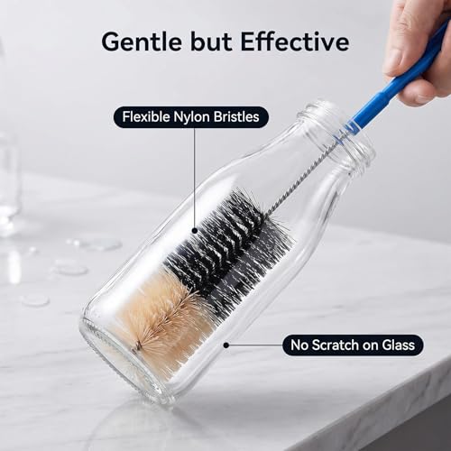 17-Inch Bottle Brush Set - 2 Pack with Soft Nylon Bristles