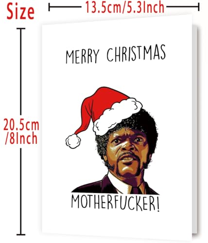 Funny Christmas Card with Samuel L Jackson Quote - Holiday Greeting Card for Him & Her