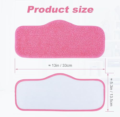 Sgizoku Steam Mop Pads for Schenley & Dupray Cleaners - Pink 5 Pack
