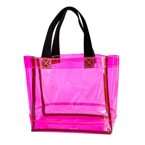 TotePrint Clear Small Tote Bag & Travel Makeup Pouch with Handle