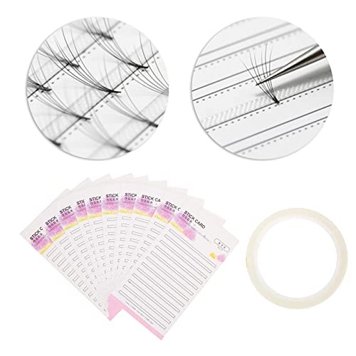 10PCS Eyelash Extension Storage Cards with Double-Sided Tape