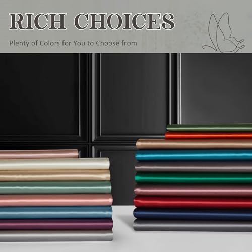 Satin Pillowcase Set of 4 - Silky Pillow Covers for Hair & Skin