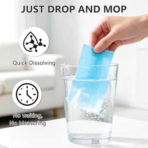 100PCS Multi-Surface Floor Cleaning Tablets for Wood, Tile & Vinyl