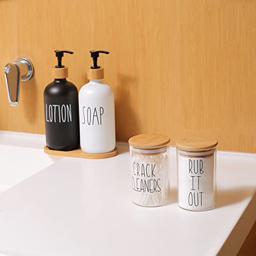 MOMEEMO Bamboo Soap Dispenser Pump Replacement Black 2-Pack for MOMEEMO Dispensers