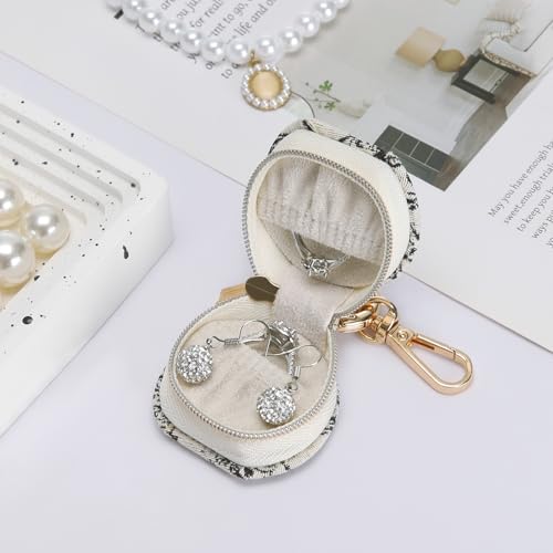 KUKUVR Portable Travel Jewelry Case for Rings & Earrings