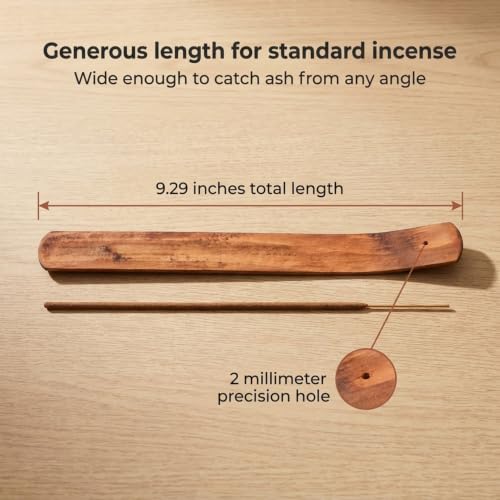 Natural Wood Incense Stick Holder for Aromatherapy - 2 Pieces