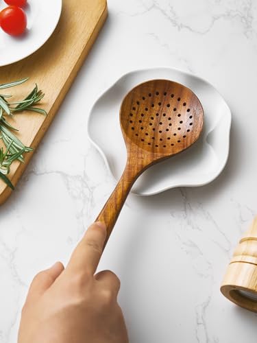 Ceramic Spoon Rest - Modern Flower-Shaped Spoon Holder for Kitchen