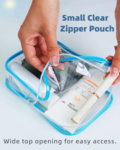 CALYGO TSA Approved Clear Toiletry Bag 1 Quart Travel Pouch