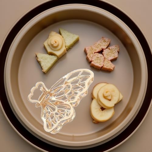 ZLmoue Gold Metal Butterfly Hair Claw Clip for Thick Hair