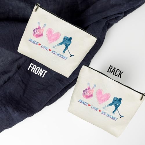 SIUNY Ice Hockey Makeup Bag Waterproof Cosmetic Pouch Gift for Women