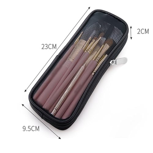 Mesh Makeup Brush Bag 2 Pcs Travel Cosmetic Pouch Toiletry Organizer