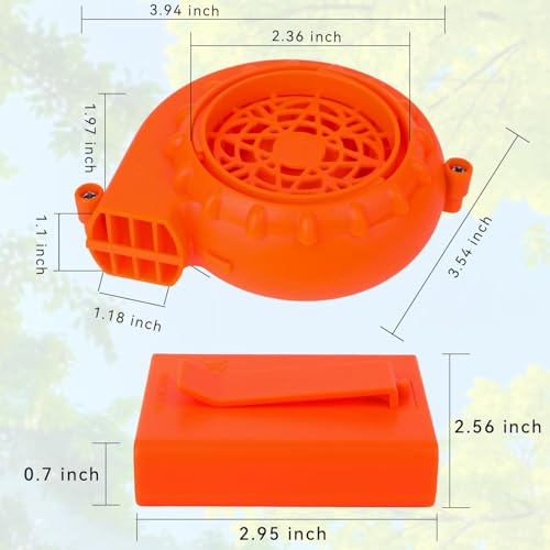Orange Stegosaurus Mini Fan for Inflatable Dinosaur & Alien Costumes USB/Battery Powered