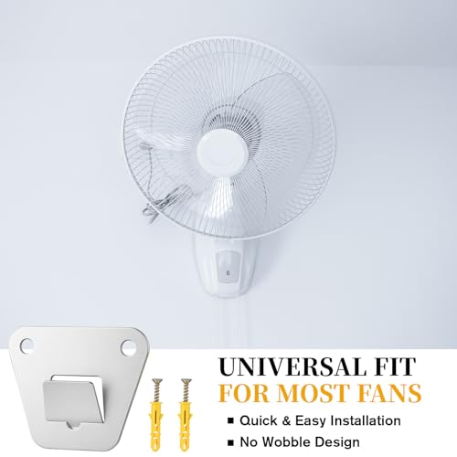 Stainless Steel Wall Fan Mounting Brackets - 2 Pack with Screws