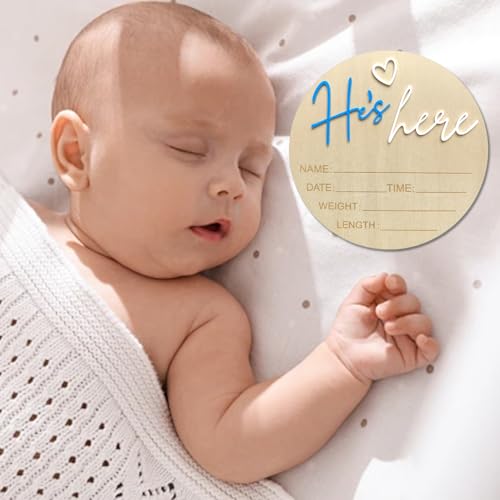 Wooden Baby Announcement Sign - Hello World Newborn Keepsake