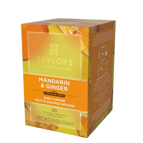 Taylors of Harrogate Mandarin & Ginger Herbal Tea - 20 Bags (6 Pack)