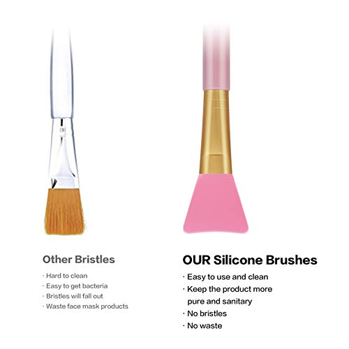 Cuttte 4pcs Silicone Face Mask Applicator Spatula Brushes for Mud Clay