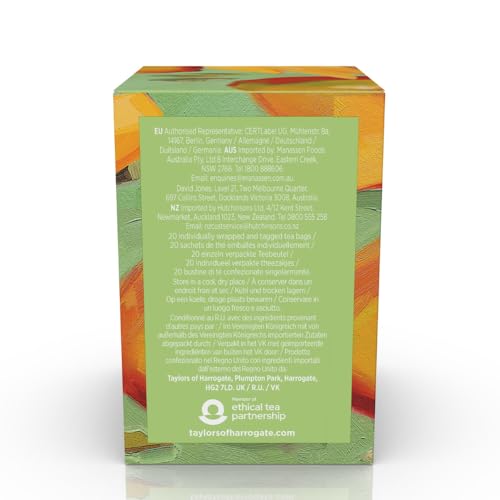 Taylors of Harrogate Mango & Cardamom Green Tea, 20-Count Tea Bags (6-Pack)
