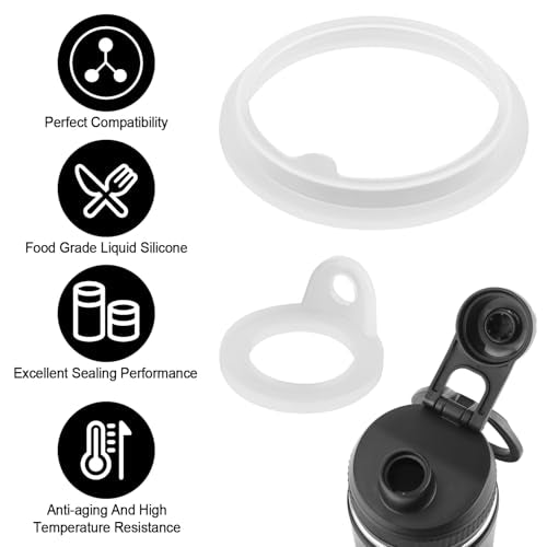 6pcs Replacement Gaskets Compatible with TAKEYA Water Bottle, Leak-Proof Silicone Seal Ring Seal Parts Lid Accessories Washer for TAKEYA Actives 18oz 22oz 24oz 32oz 40oz (Not for TAKEYA Originals)