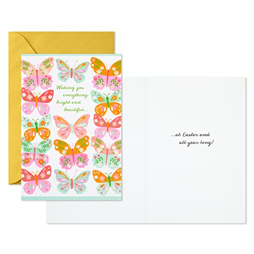 Hallmark Easter Cards Pack - Butterflies Design (6 Cards & Envelopes)