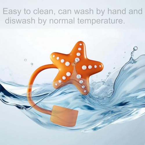 Silicone Straw Cover for Stanley Cup - Starfish Shape Topper