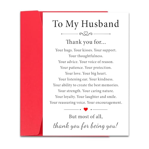 Thoughtful Anniversary Card for Husband - I Love You Gifts