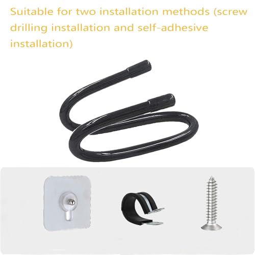 AUXPhome Universal Hair Dryer Wall Mount Holder - Adjustable Metal Rack