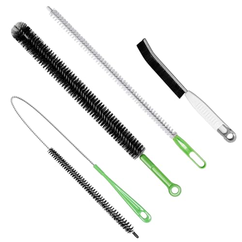 4-Piece Flexible Cleaning Brush Set for Dryer Vents, Fridge Coils & HVAC
