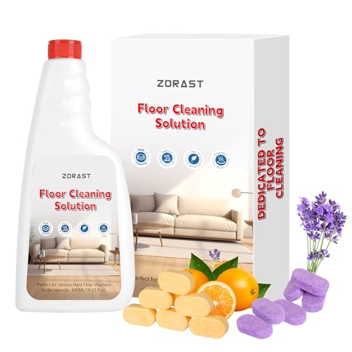 ZORAST Lavender & Orange Floor Cleaning Tablets for Roborock Vacuums, 12-Pack
