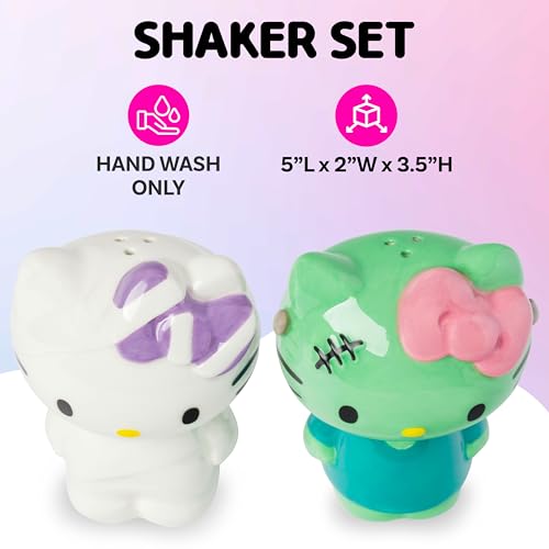 Hello Kitty Halloween Salt and Pepper Shaker Set - Ceramic 3D Figurines