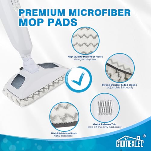 HOMEXCEL Steam Mop Replacement Pads 4 Pack for Bissell PowerFresh