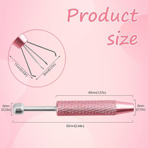 Piercing Ball Grabber Tool Set - 4 Claw Gemstone Pickup Tweezers 2 Pack