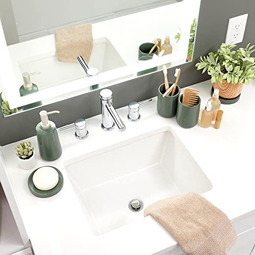 iDesign Ceramic Tumbler Cup, Moss - Multi-Purpose Organizer