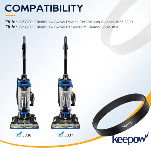 KEEPOW Vacuum Belt for Bissell CleanView Swivel Rewind Pet